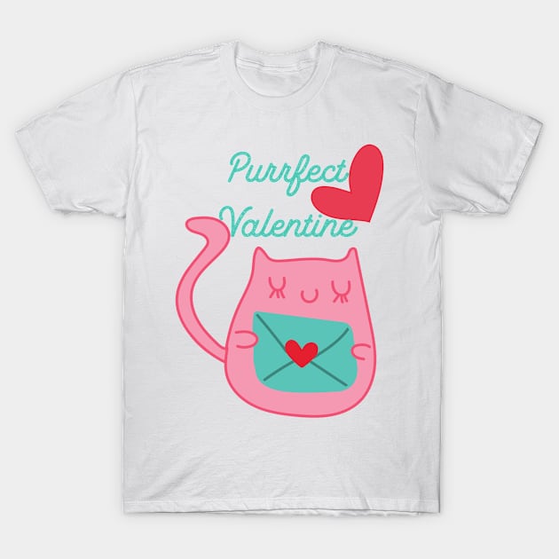 Purrfect love letter T-Shirt by ElenaDanilo